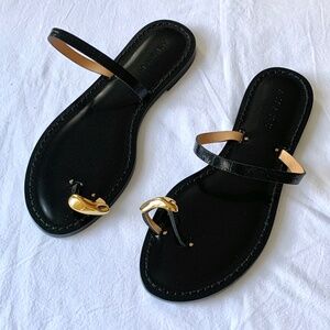 Amanu Kibera Leather Sandals Black US8